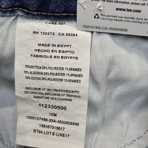 Lee Mid Rise Denim Capri Bursting Brights Size 10 M - Picture 6 of 6